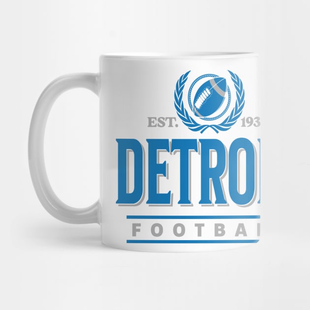 Retro Detroit Football Vintage Crest by funandgames